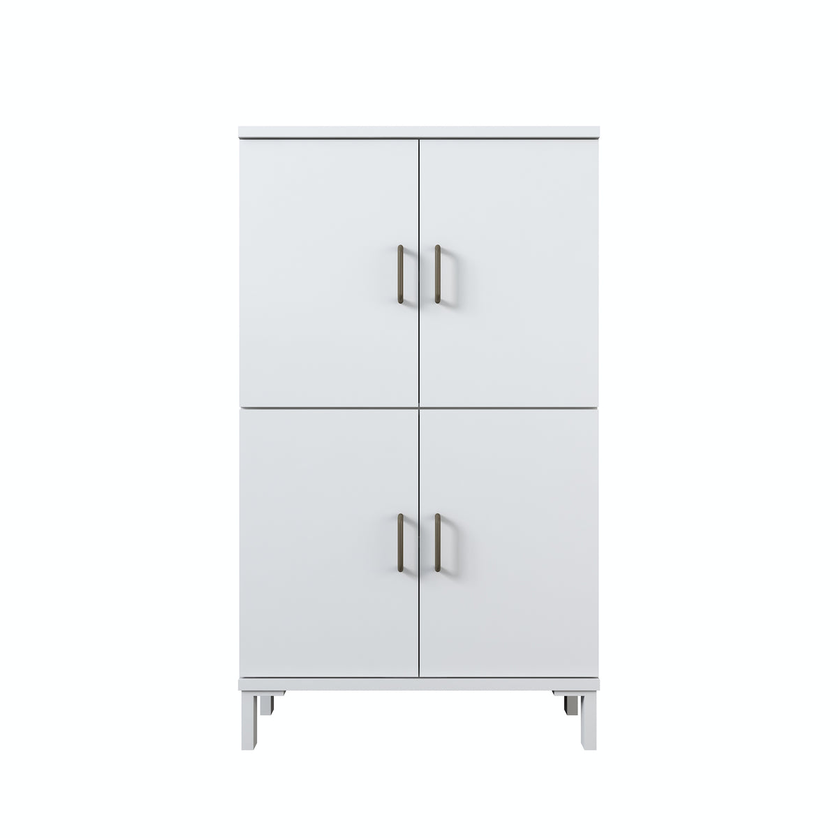 Rani KC116 Banyo Dolabı 4 Kapaklı 3 Raflı Çok Amaçlı Dolap Beyaz