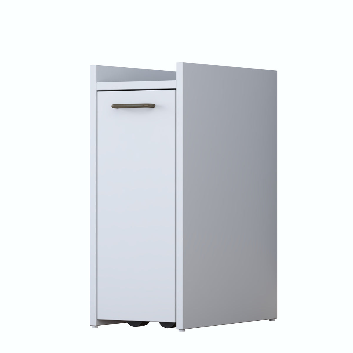 Rani KC108 Banyo Dolabı Tekerlekli Raflı Çekmeceli Çok Amaçlı Dolap Beyaz