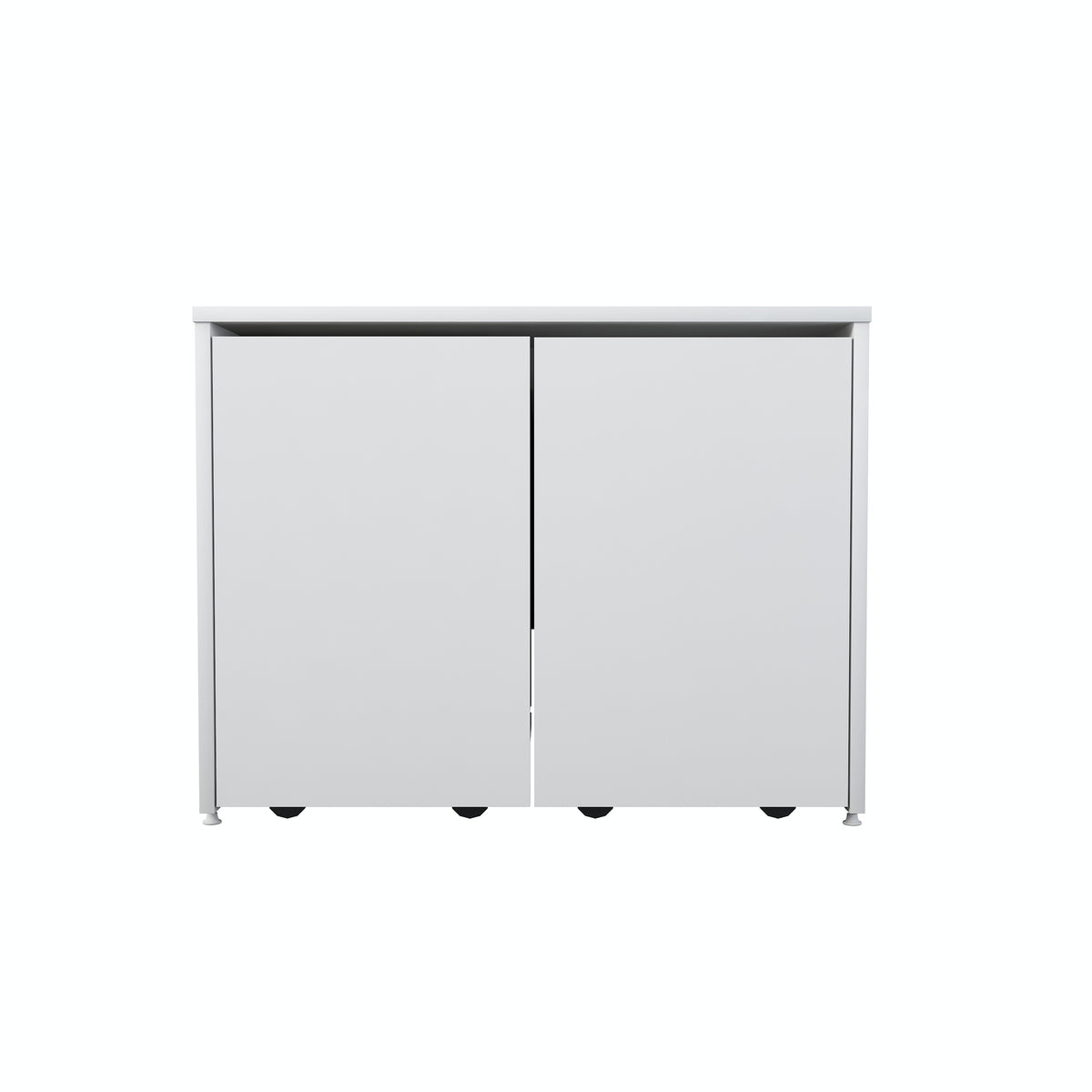 Rani KC117 Tekerlekli Kirli Çamaşır Dolabı 2 Bölmeli Banyo Dolabı Beyaz