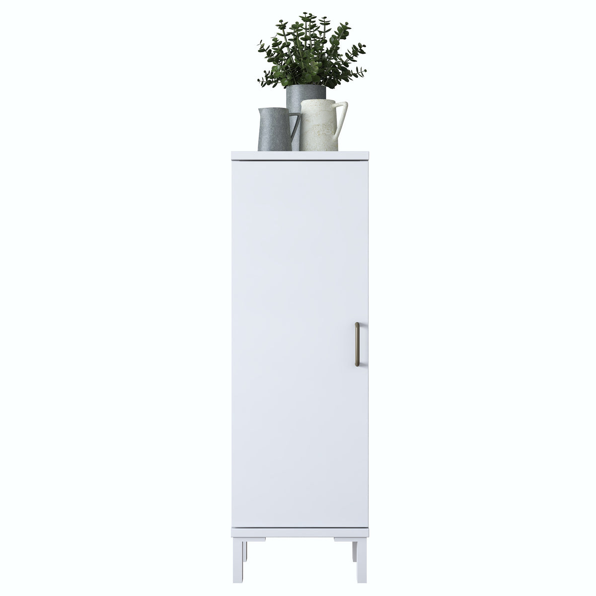 Rani KC109 Banyo Dolabı Tek Kapaklı 2 Raflı Çok Amaçlı Dolap Beyaz