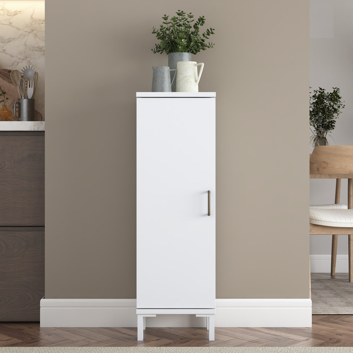 Rani KC109 Banyo Dolabı Tek Kapaklı 2 Raflı Çok Amaçlı Dolap Beyaz