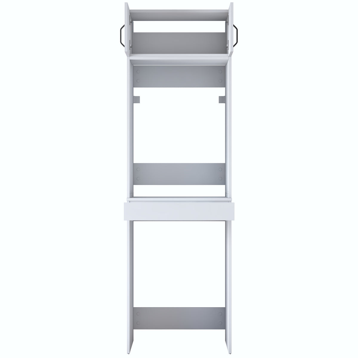 Rani KD147 Çamaşır Ve Kurutma Makinesi Dolabı Çekmeceli Raflı Banyo Dolabı Beyaz