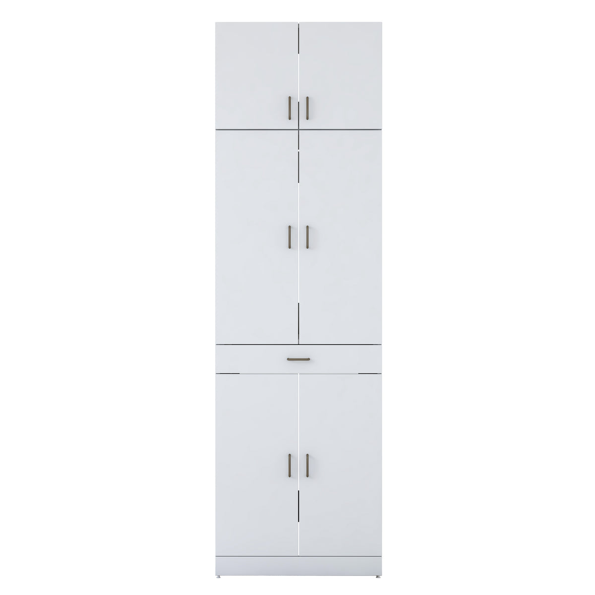 Rani KD146 Çamaşır Ve Kurutma Makinesi Dolabı 4 Kapaklı Çekmeceli Banyo Dolabı Beyaz