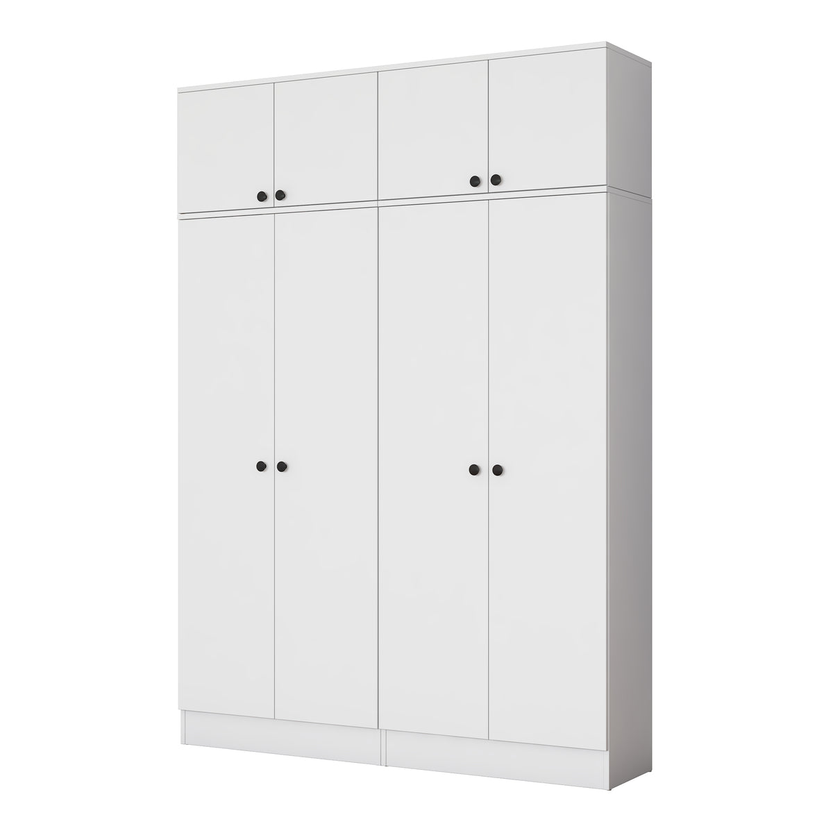 Rani EA176 Modern Portmanto 8 Kapaklı Raflı Askılı Ayakkabılık Vestiyer Beyaz