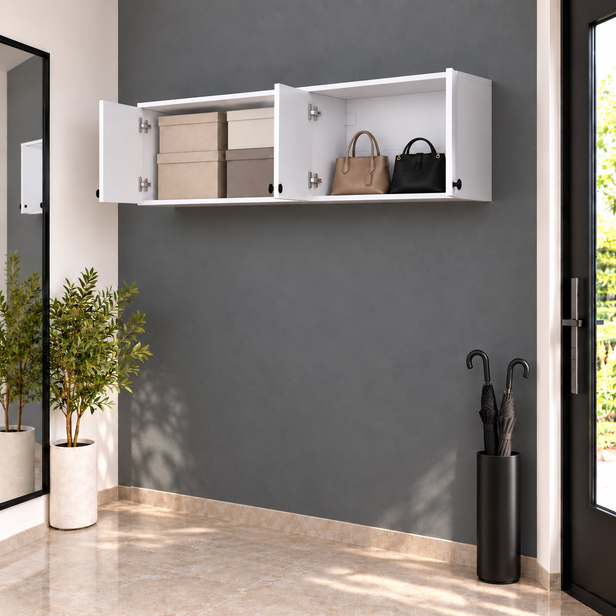 Rani EA173 Portmanto Üst Modülü Çok Amaçlı Dolap Beyaz