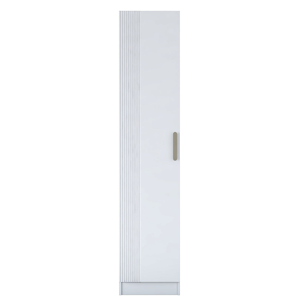 Rani BA410 Membran Kapak Gardırop Tek Kapak ÇİZGİLİ Beyaz