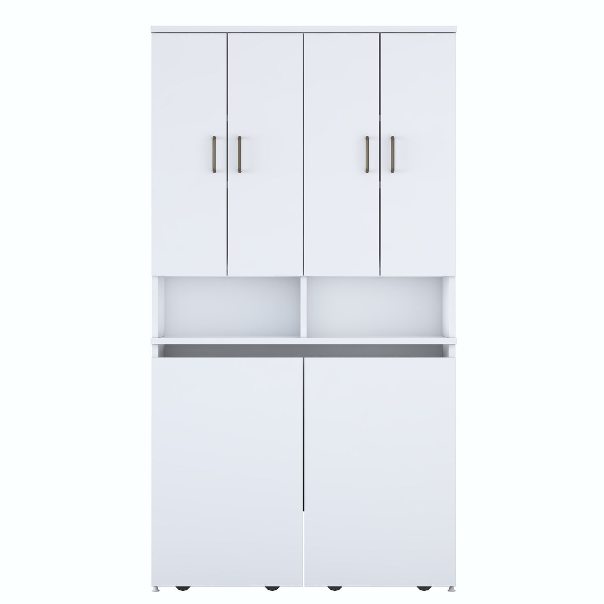 Rani KC123 Banyo Dolabı Raflı Çekmeceli Çamaşır Sepeti Bölmeli Çok Amaçlı Dolap Beyaz