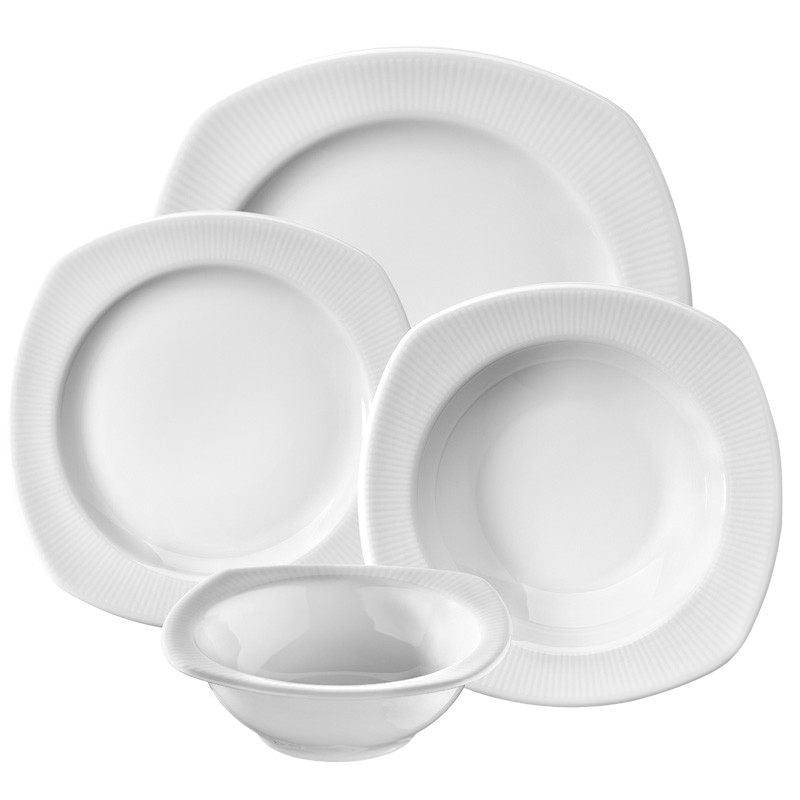 Rani Home Yemek Takımı (24 Parça) Kütahya Porselen Beyaz HE-6821