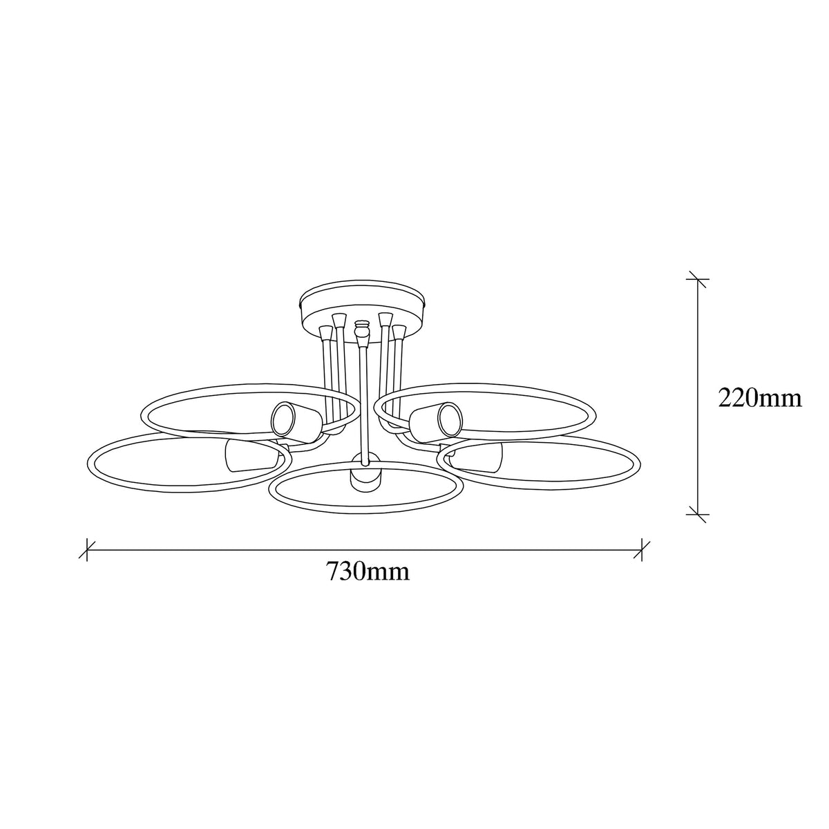 Rani Home Avize Siyah  AA-6120
