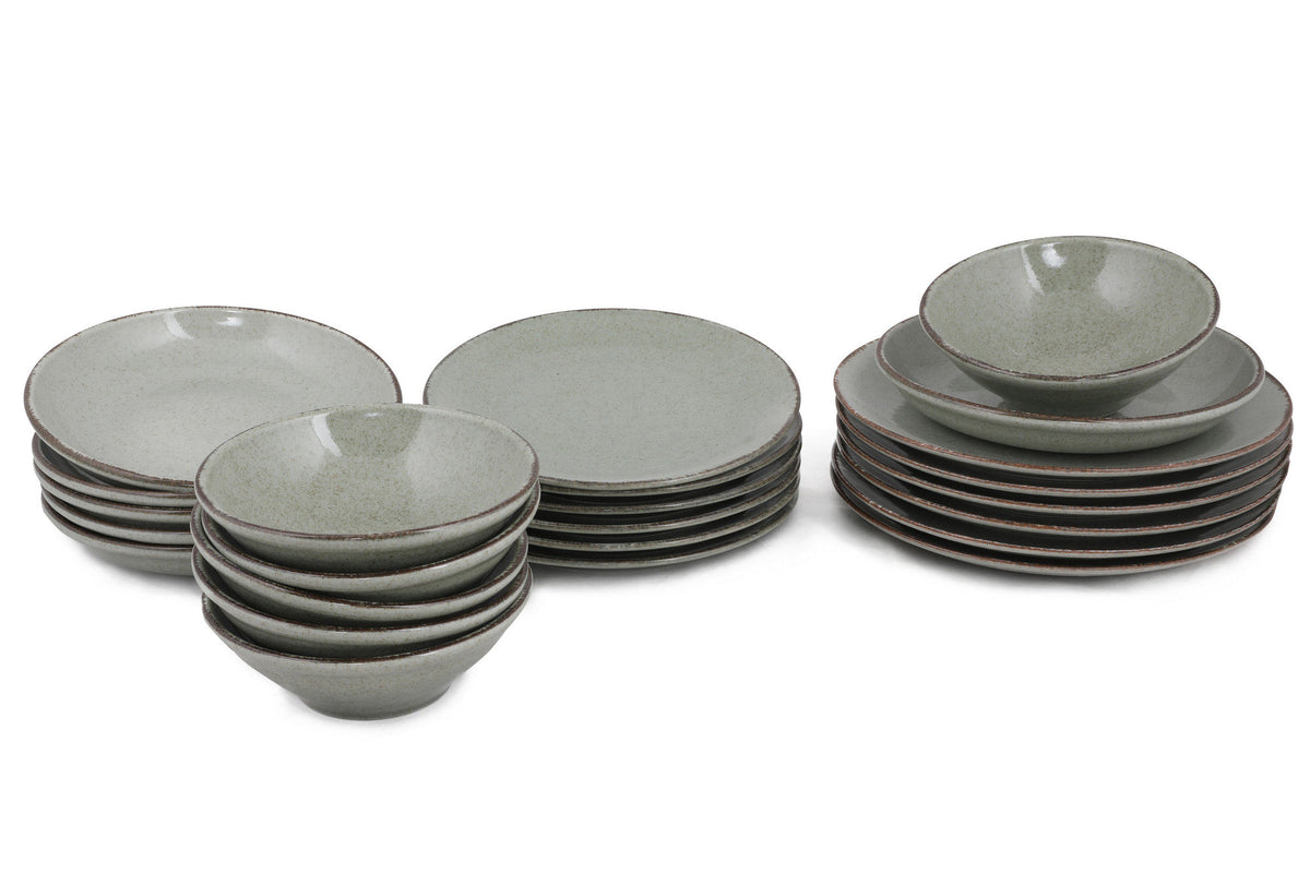 Rani Home Yemek Takımı (24 Parça) Kütahya Porselen Yeşil HE-6837