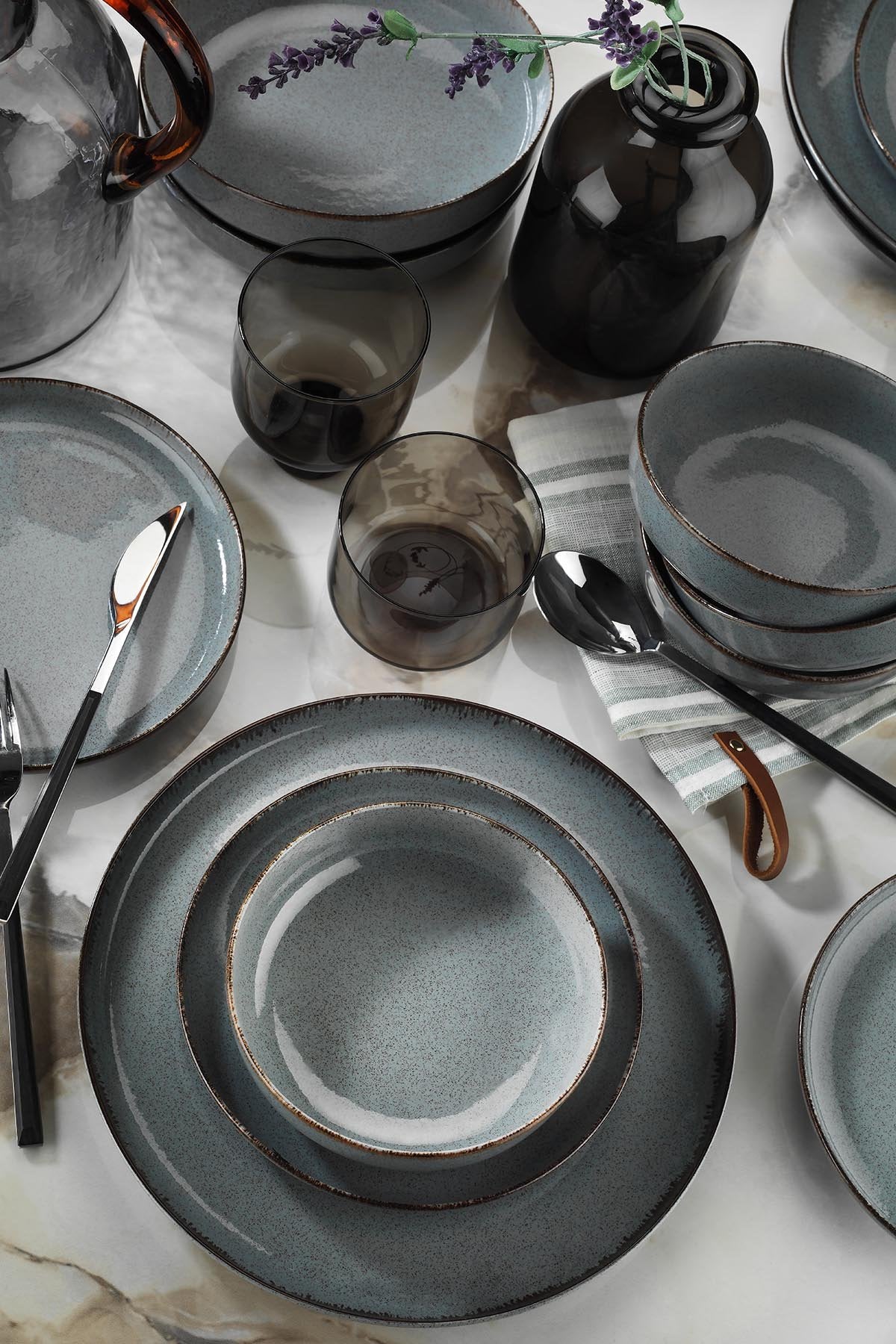 Rani Home Yemek Takımı (16 Parça) Kütahya Porselen Mavi HC-6850