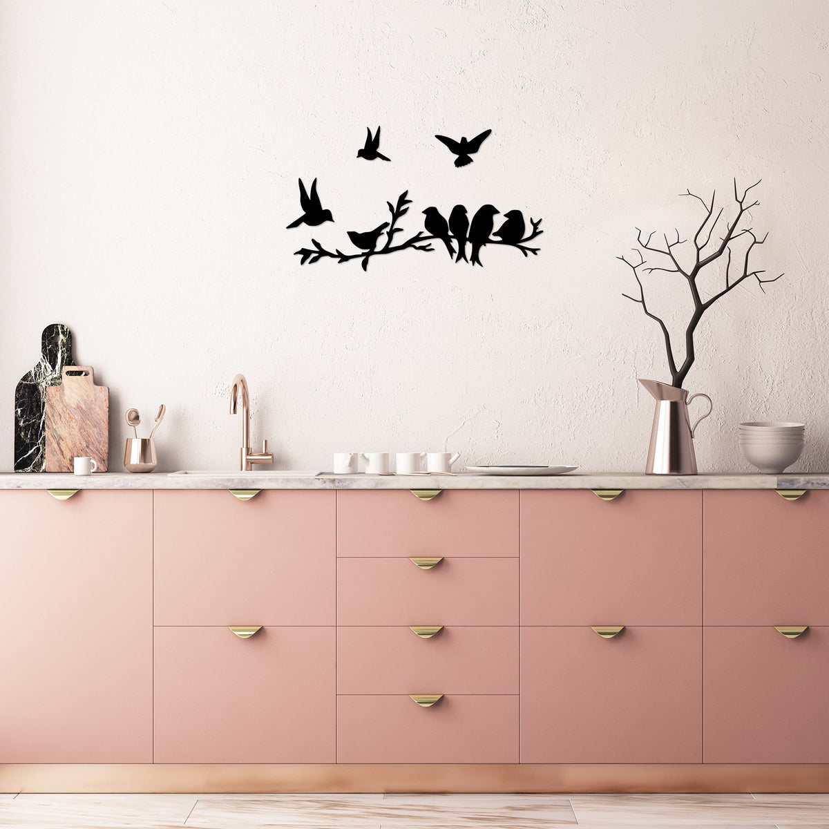 Rani Home Dekoratif Metal Duvar Aksesuarı Siyah AC-5900