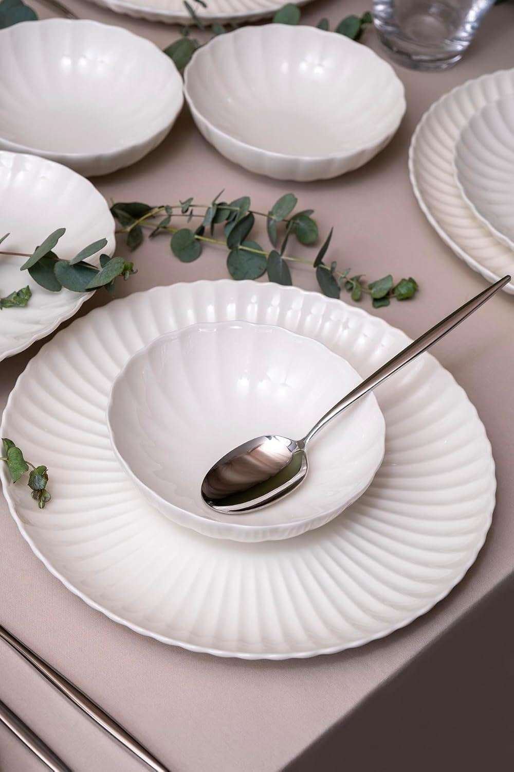 Rani Home Yemek Takımı (18 Parça) Kütahya Porselen Beyaz HD-6923