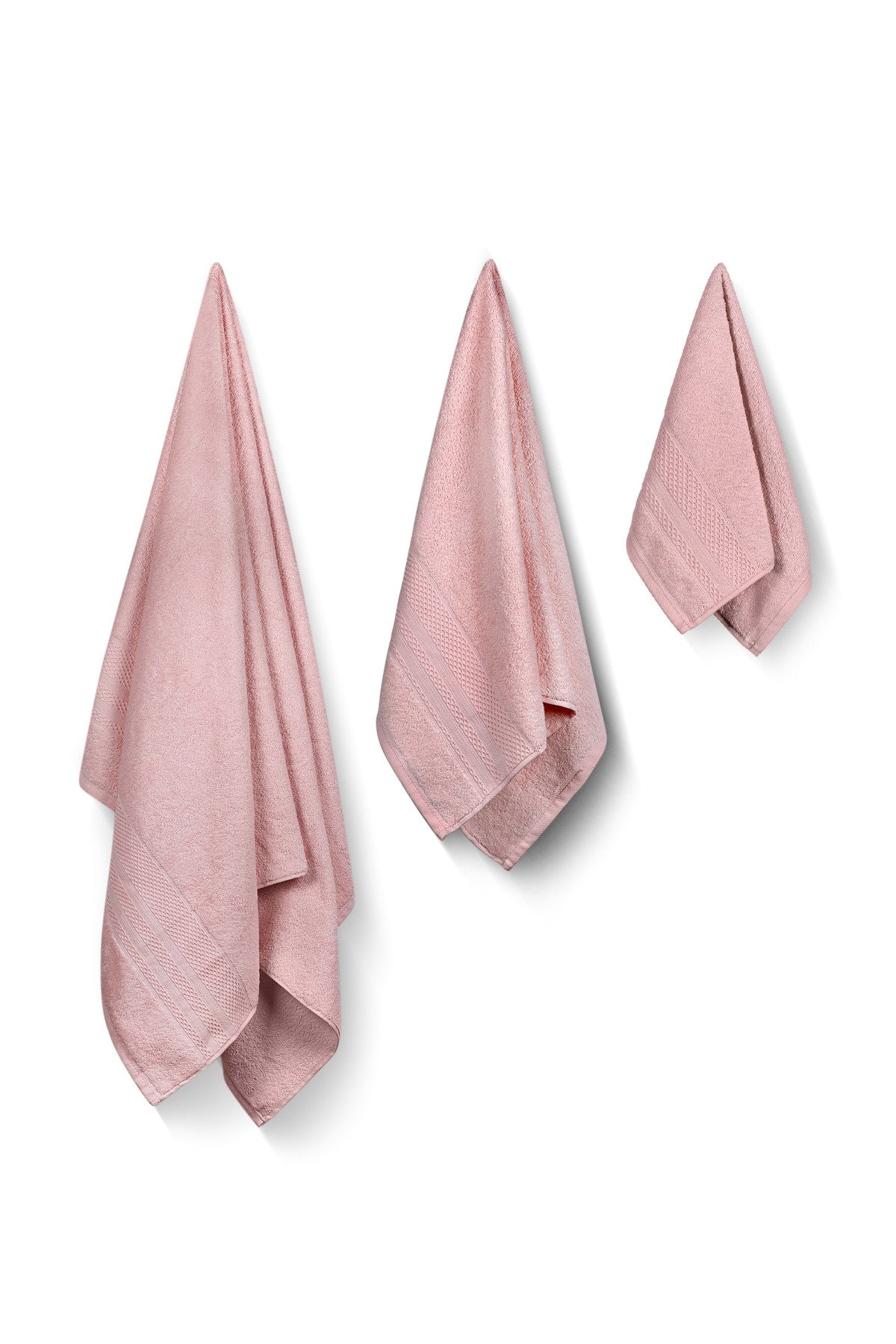 Rani Home Banyo Havlusu Seti  Gül Kurusu BD-6373