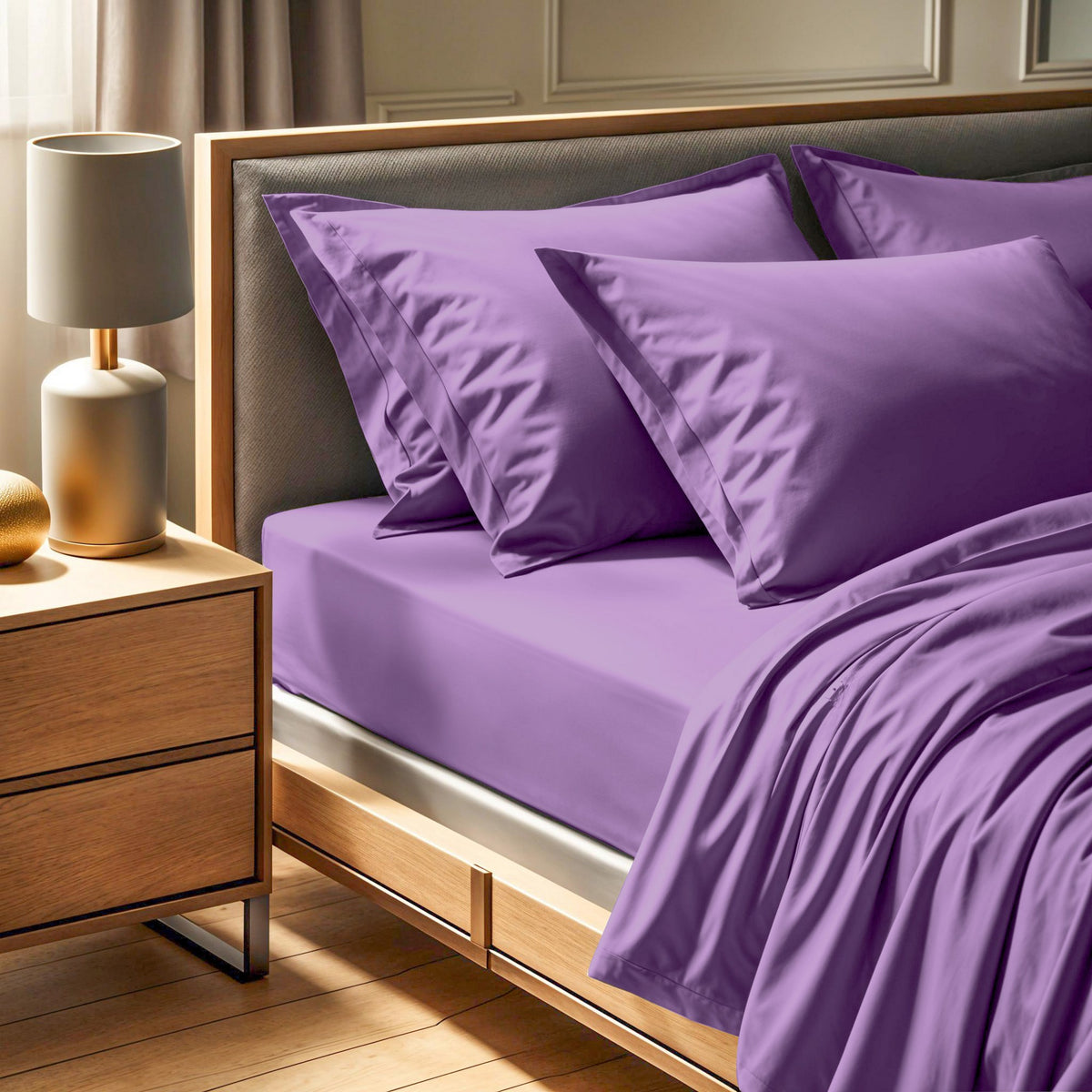 Rani Home  Çift Kişilik Çarşaf Lila CF-6337
