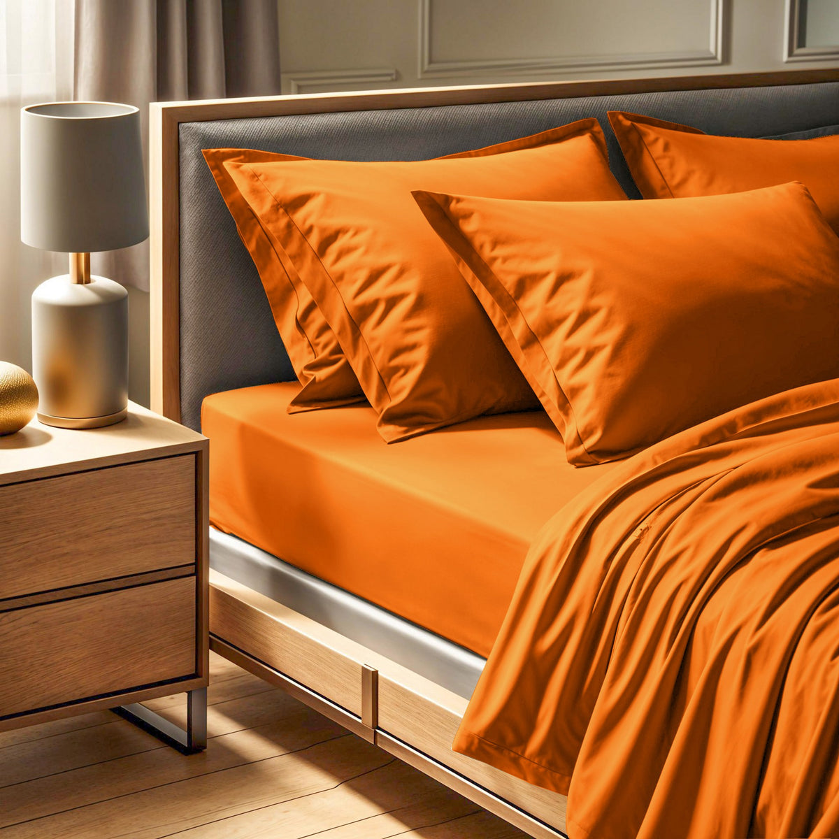 Rani Home  Çift Kişilik Çarşaf Turuncu CF-6343