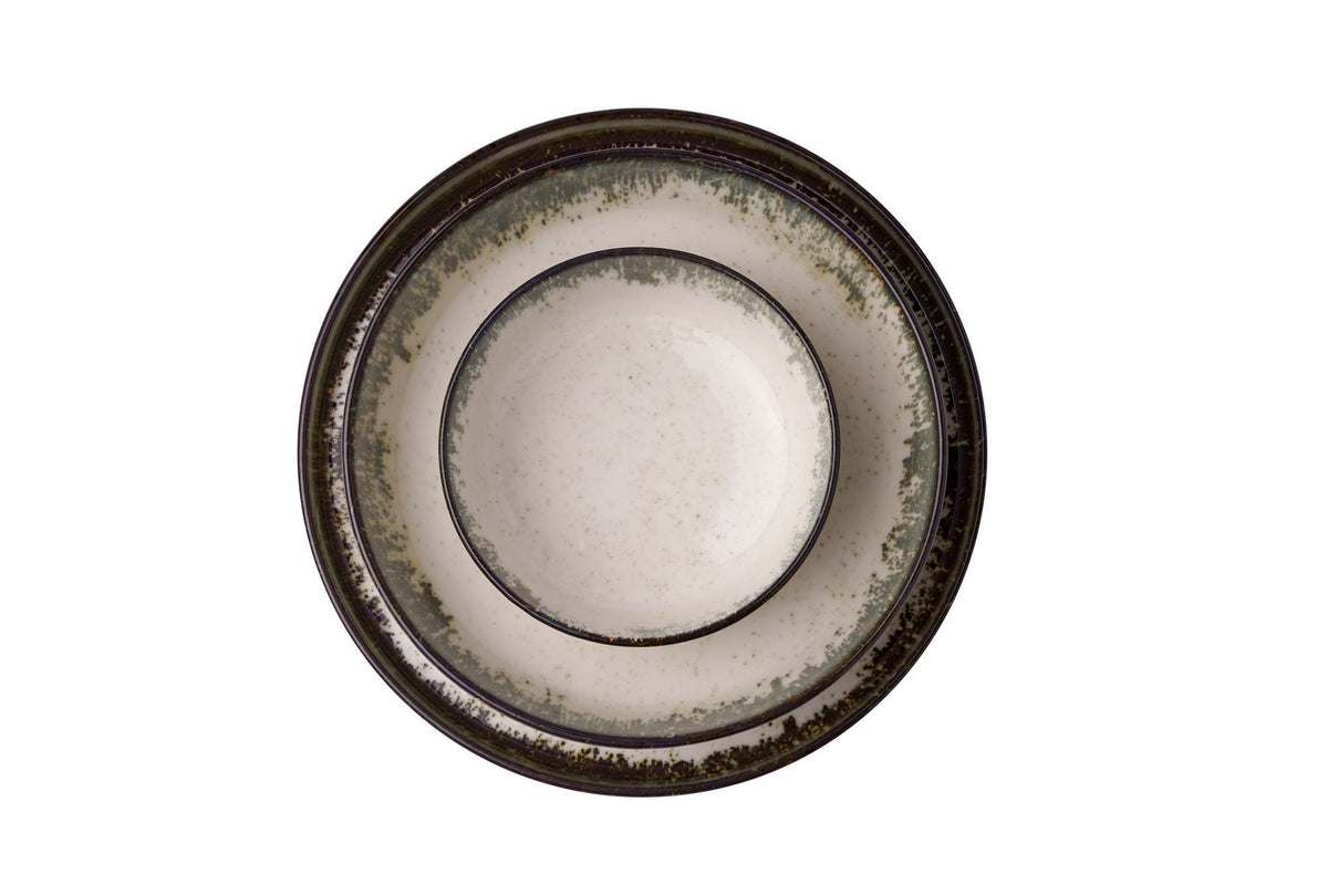 Rani Home Yemek Takımı (24 Parça) Hermia Beyaz - Kahverengi HE-6806