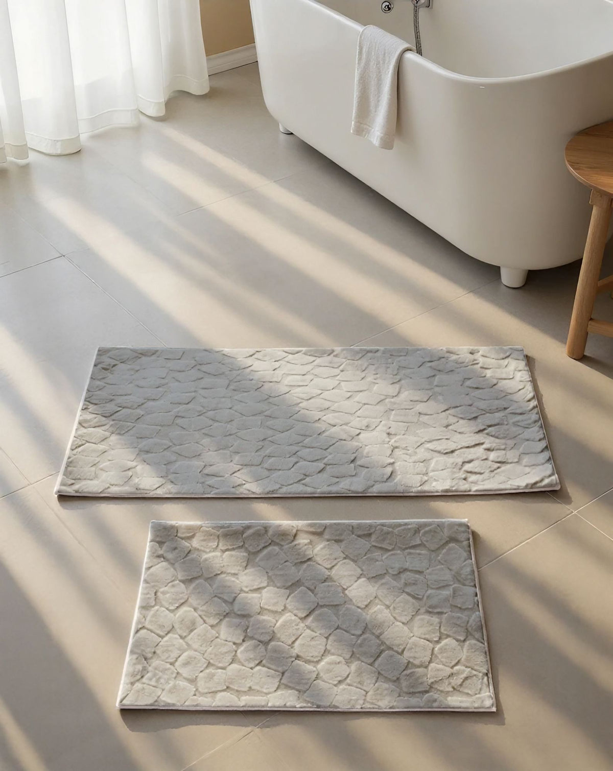Rani Home Banyo Paspası Seti  Vizon Gri BA-6458