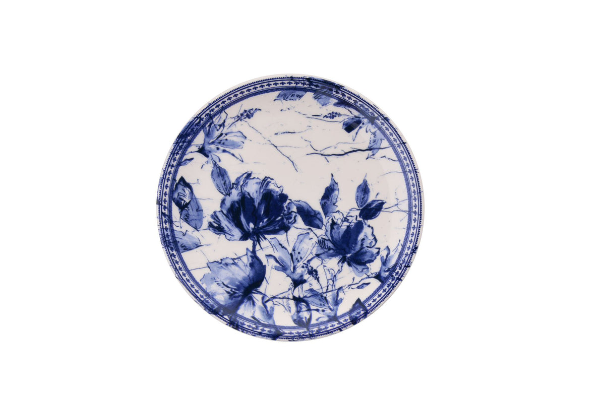 Rani Home Tatlı Tabağı Seti Hermia Mavi - Beyaz FE-6778