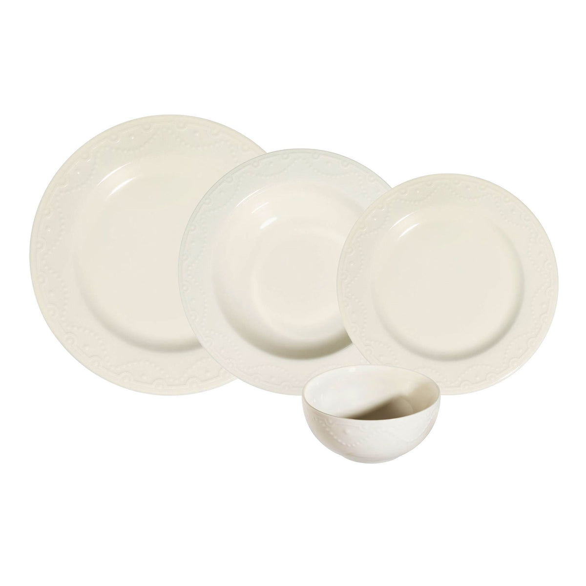 Rani Home Yemek Takımı (24 Parça) Hermia Beyaz HE-6753
