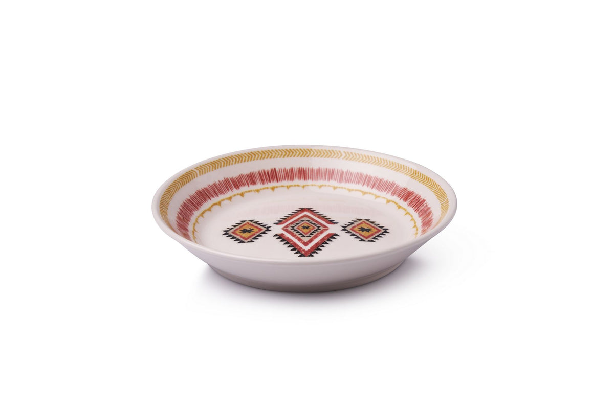Rani Home Tabak Seti Hermia Beyaz - Kiremit - Sarı FD-6791