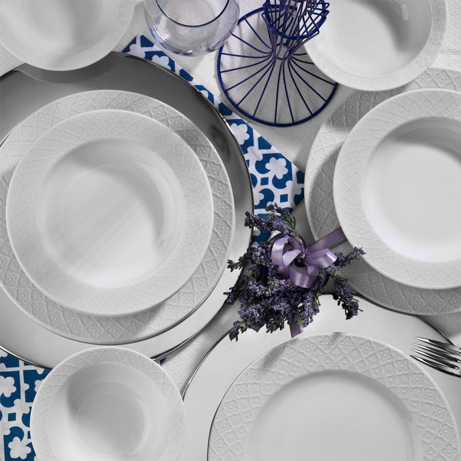 Rani Home Yemek Takımı (24 Parça) Kütahya Porselen Beyaz HE-6880