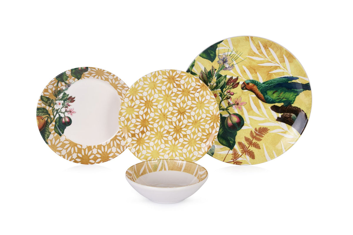 Rani Home Yemek Takımı (24 Parça) Hermia Sarı HE-6800