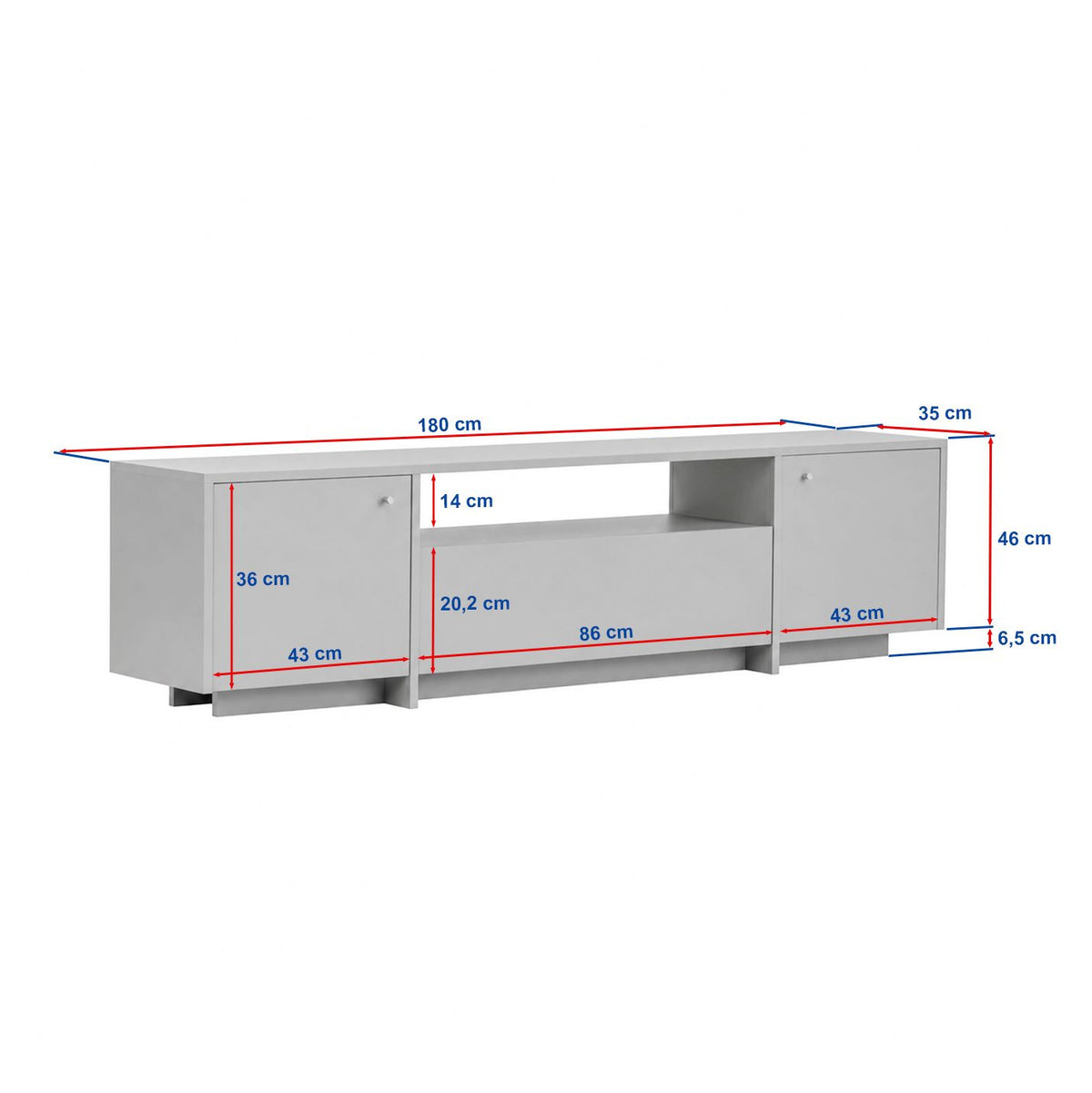 Rani Home Tv Ünitesi Milano Ceviz 180 Cm AA-6208