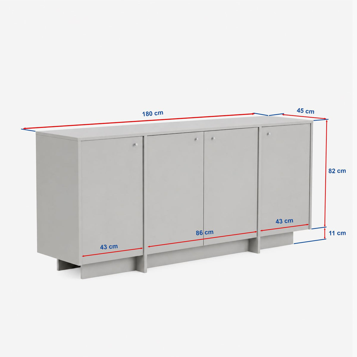 Rani Home Konsol Beyaz - Atlantik Çam 180 Cm GD-5779