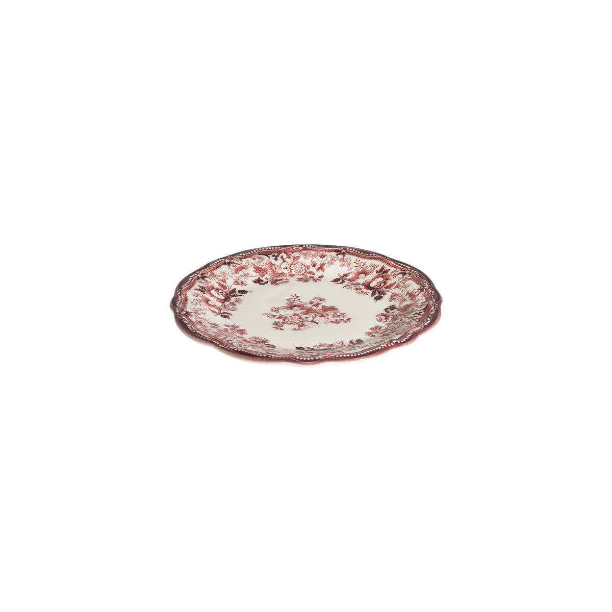 Rani Home Yemek Takımı (24 Parça) Hermia Beyaz - Bordo HE-6815