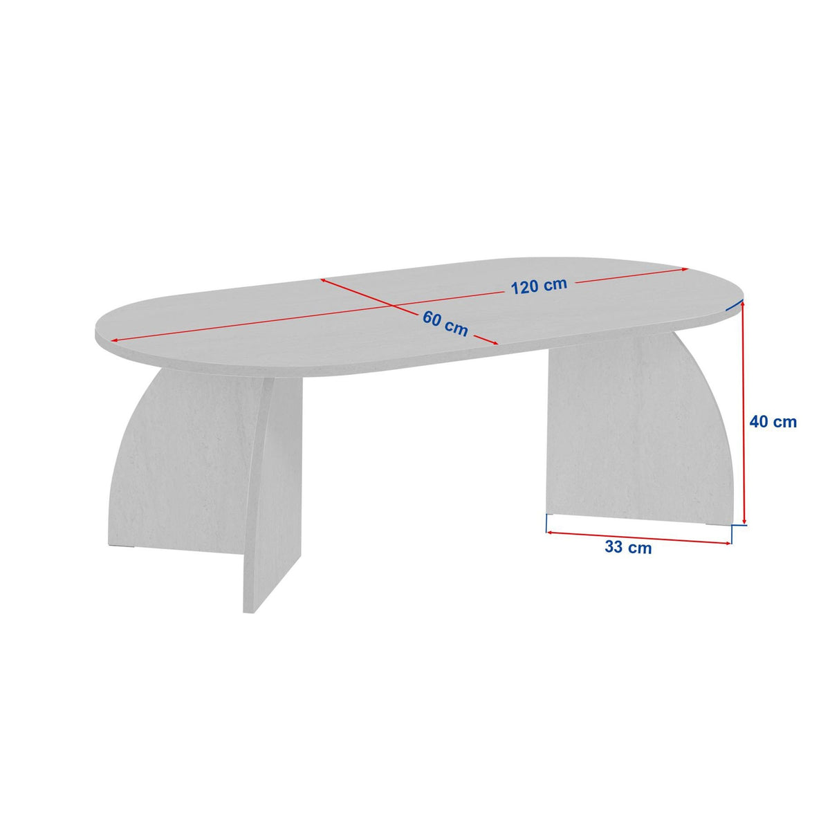 Rani Home Orta Sehpa Traverten - Venedik Cevizi 120 Cm AB-5747