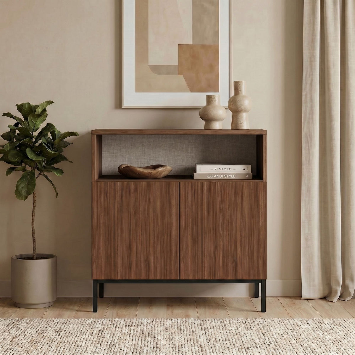 Rani Home Dresuar Milano Ceviz - Siyah EG-5934