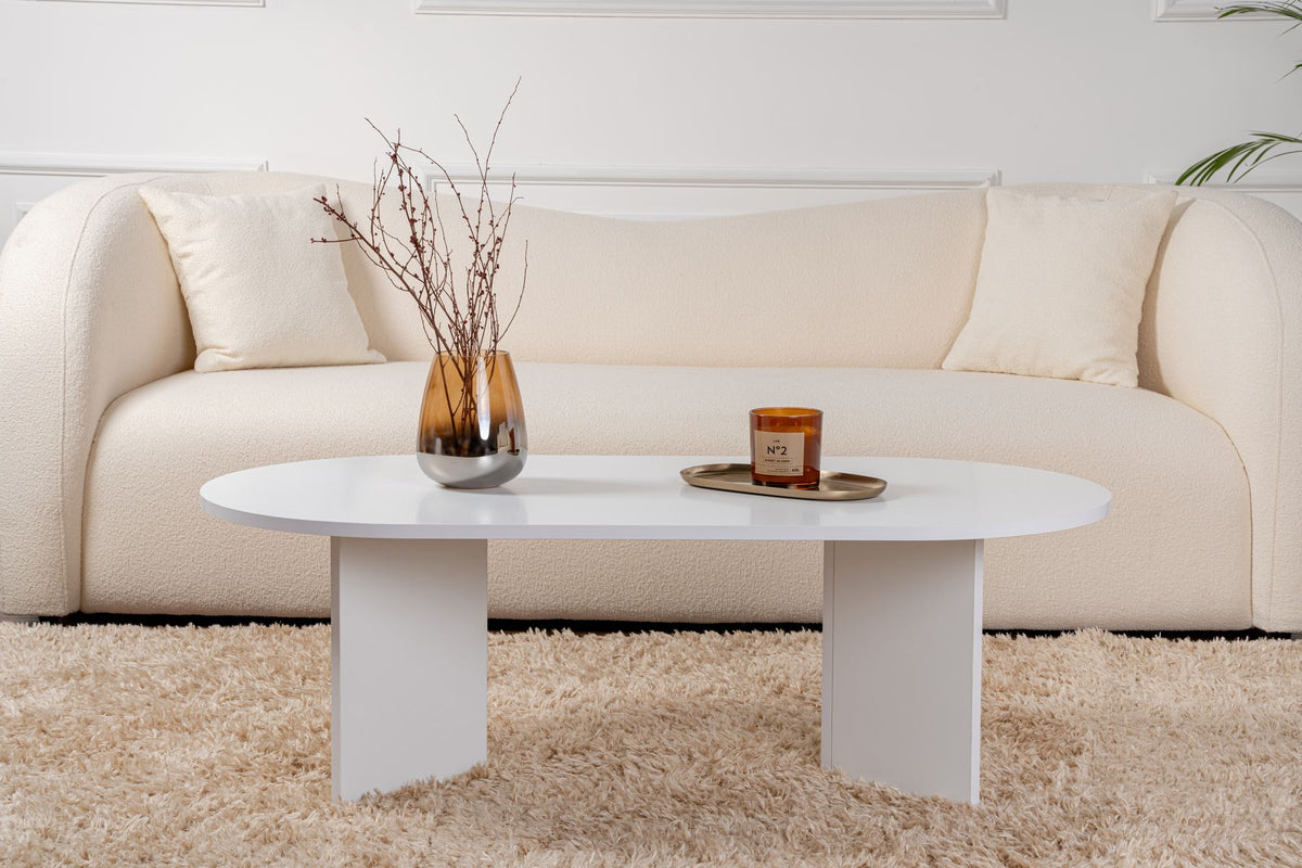 Rani Home Orta Sehpa Beyaz 119 Cm AB-5295