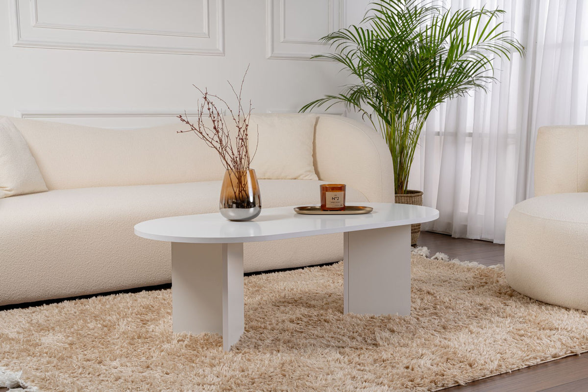 Rani Home Orta Sehpa Beyaz 119 Cm AB-5295