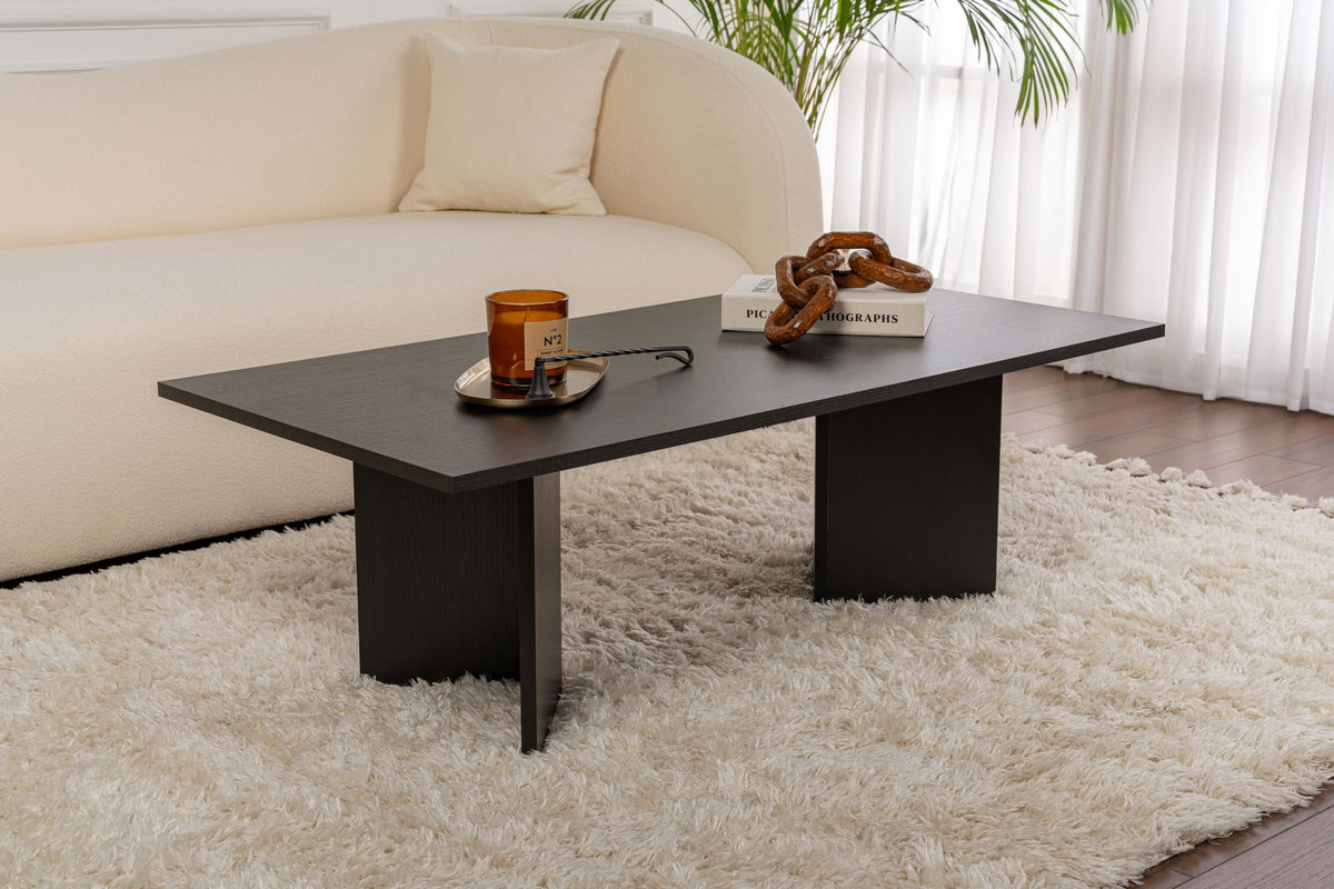 Rani Home Orta Sehpa Ahşap Desenli Siyah 119Cm AB-5368