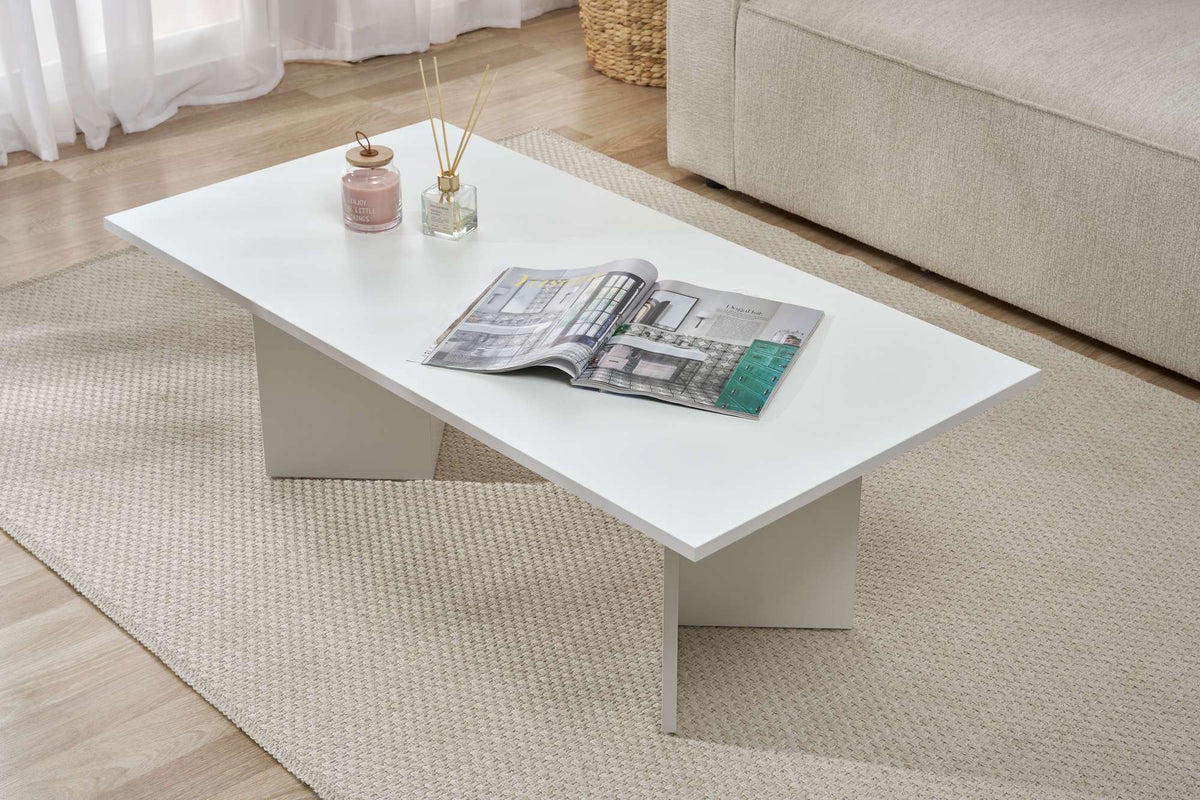 Rani Home Orta Sehpa Beyaz 119 Cm AB-5367