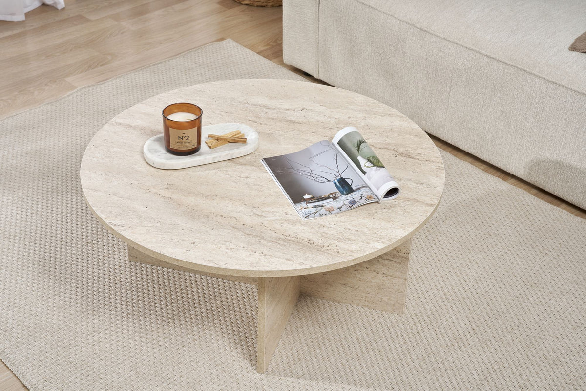 Rani Home Orta Sehpa Traverten 90 Cm AB-5392