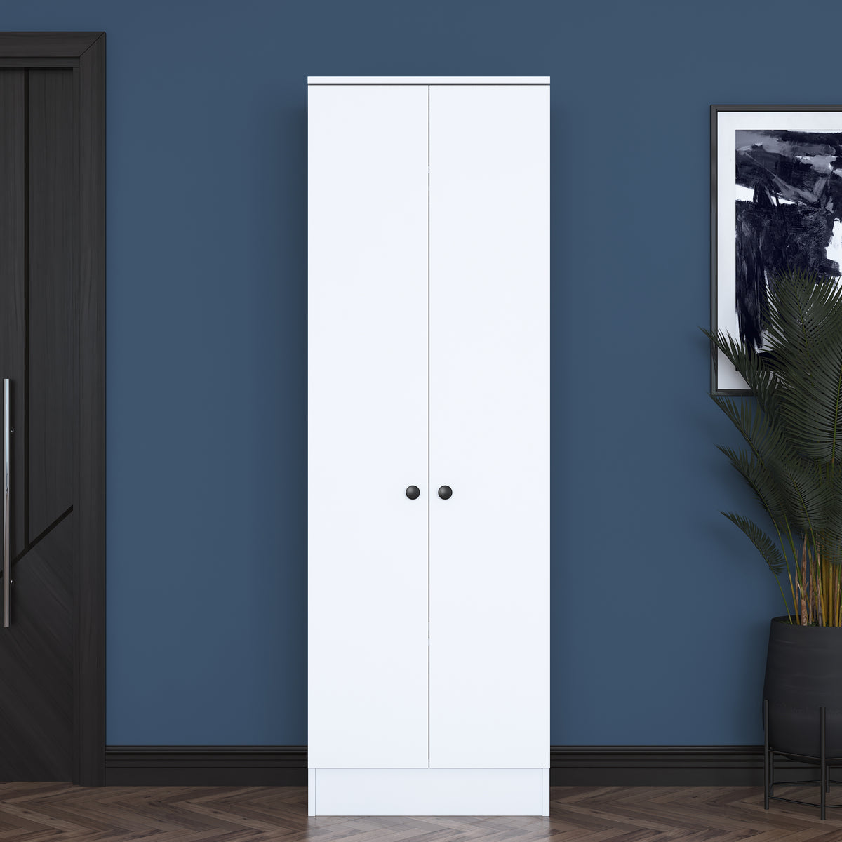 Rani P6 Modern Kapaklı Portmanto Askılık Vestiyer Beyaz M14