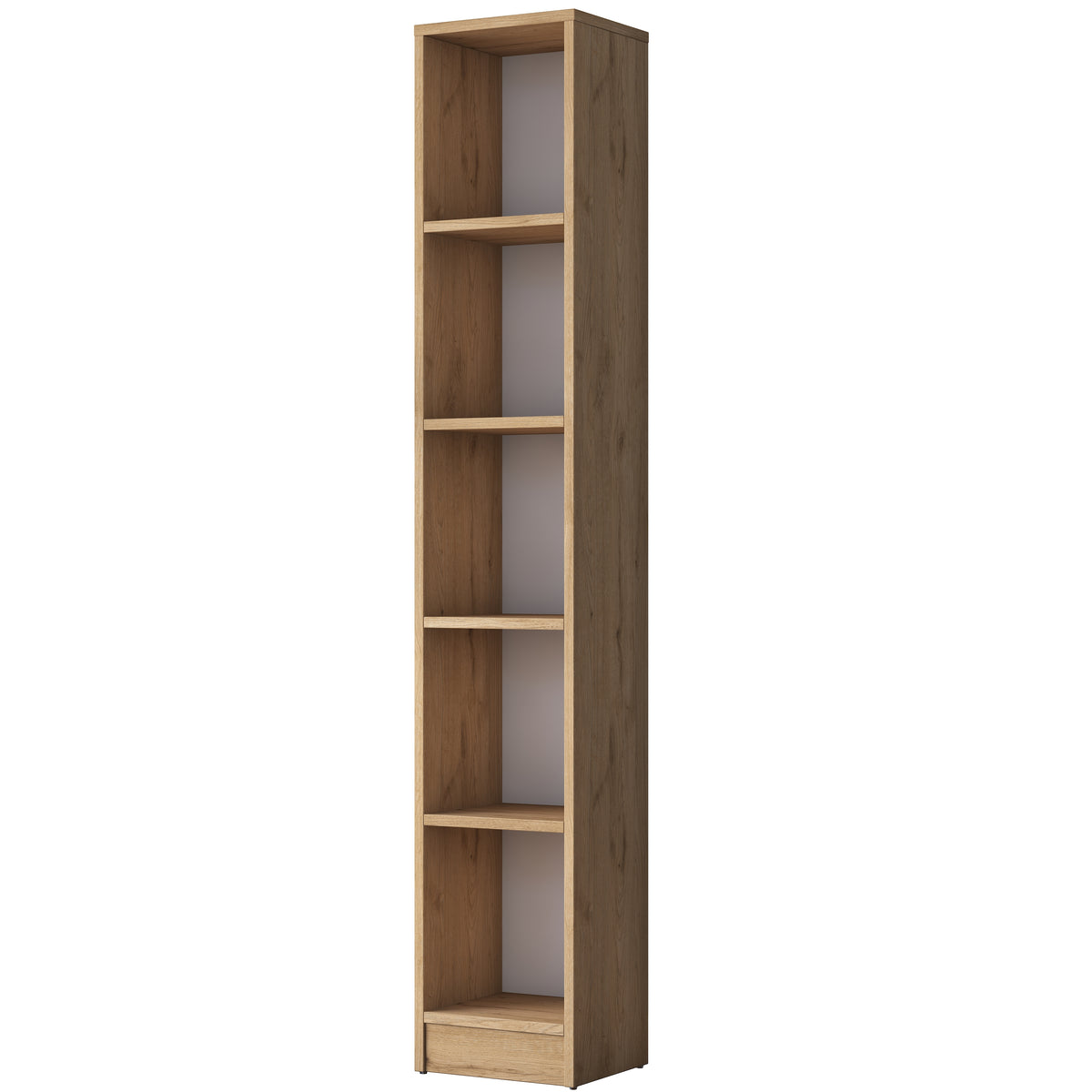 Rani HC114 Kitaplık 5 Raflı Çalışma Odası Kütüphane Modern Duvar Rafı Sepet Ceviz